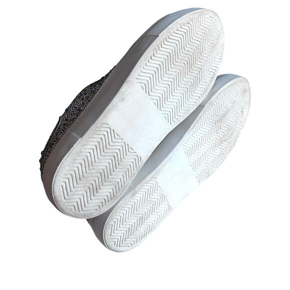 Betsy Johnson sneakers size 8.5 Sidny platform sparkle rhinestone metallic gray - Picture 9 of 13